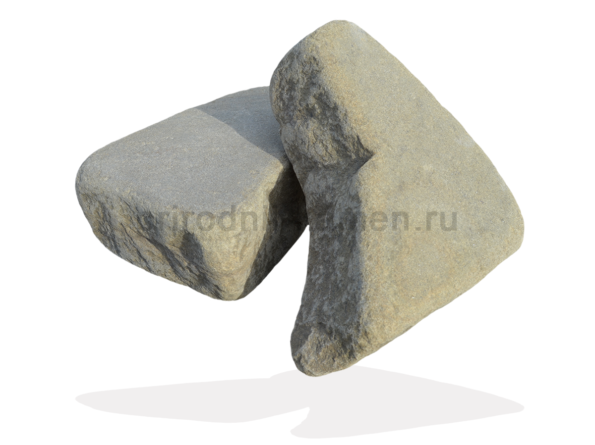 Серый галтованный камень 9-12см